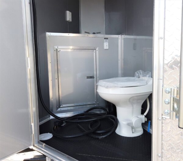 8.5' x 12' Yellow Concession Food V-Nose Trailer - Image 5