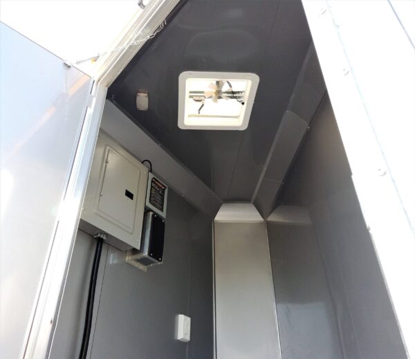 8.5' x 12' Yellow Concession Food V-Nose Trailer - Image 17