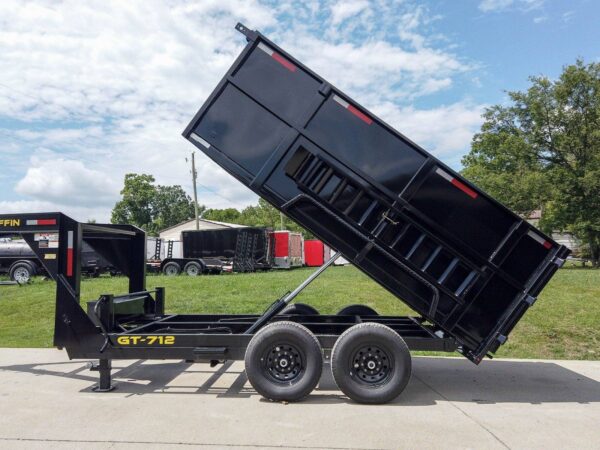 7x12 Gooseneck Hydraulic Dump Trailer with 4ft Side (2) 6K Axles - Image 10