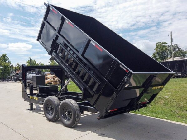 7x12 Gooseneck Hydraulic Dump Trailer with 4ft Side (2) 6K Axles - Image 11