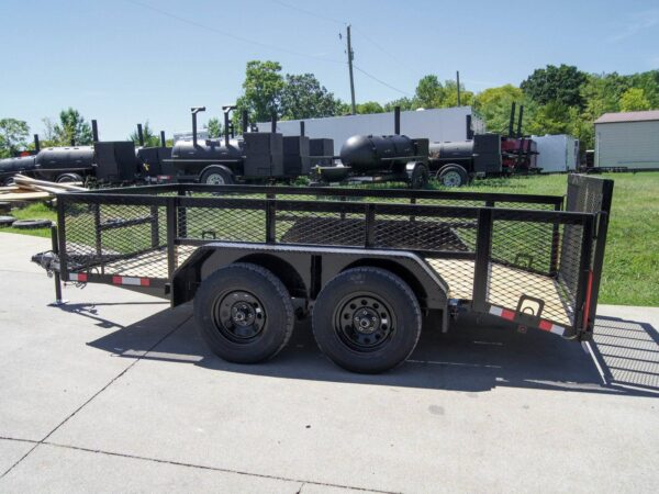 6.4x12 Dovetail Utility Trailer with 2ft Mesh Sides (2) 3,500lb Axles - Image 3