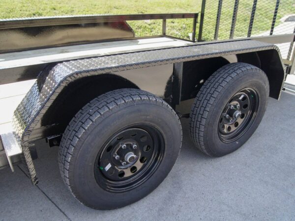 6.4x16 Dovetail Utility Trailer Stacked Baskets (2) 3500lb Axles - Image 13