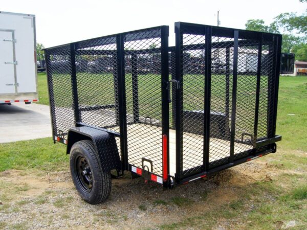 5x8 Straight Deck Utility Trailer with 4ft Mesh Side 3500lb Axle - Image 3