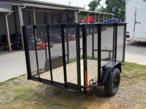 5x8 Straight Deck Utility Trailer with 4ft Mesh Side 3500lb Axle - Image 4