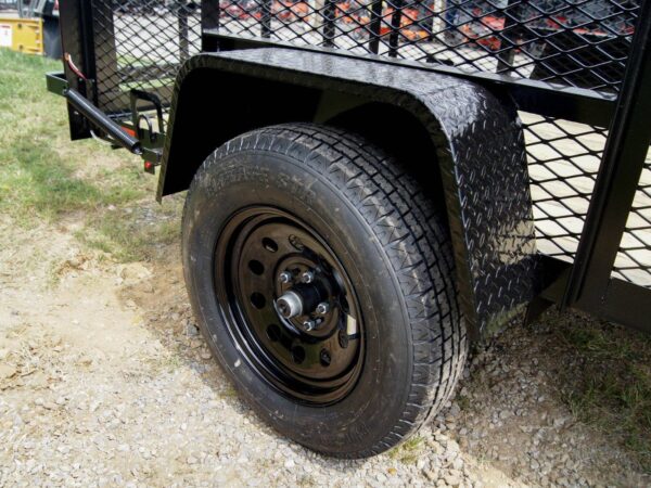 5x8 Straight Deck Utility Trailer with 4ft Mesh Side 3500lb Axle - Image 7