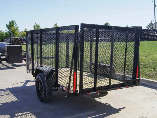 5x10 Straight Deck Utility Trailer 4ft Mesh Sides 3500lb Axle - Image 5