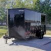 7x12 Black Concession Porch Trailer Food Serving Merchandising - Image 3