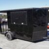7x12 Black Concession Porch Trailer Food Serving Merchandising - Image 8