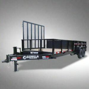 7x20 Hybrid Utility Dump Trailer 2ft Sides with Box (2) 7K Axles