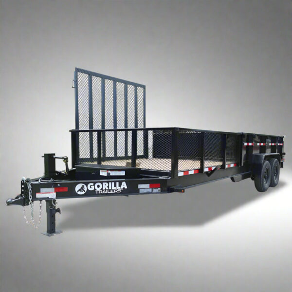 7x20 Hybrid Utility Dump Trailer 2ft Sides with Box (2) 7K Axles