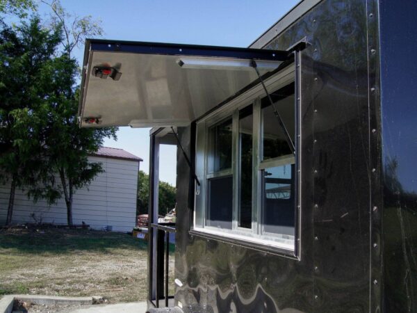7x12 Black Concession Porch Trailer Food Serving Merchandising - Image 10