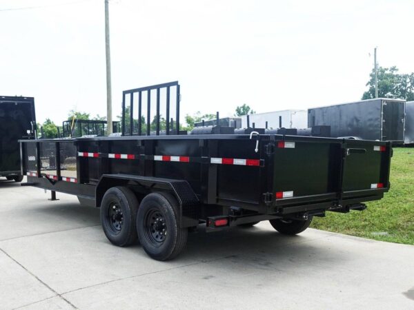 7x20 Hybrid Utility Dump Trailer 2ft Sides with Box (2) 7K Axles - Image 5