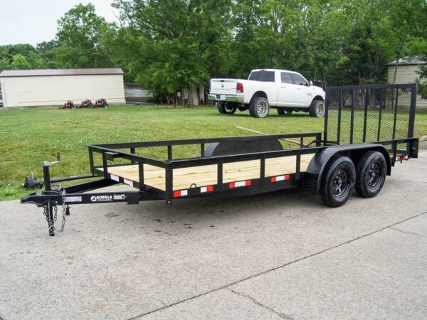 6.4x16 Straight Deck Utility Trailer (2) 3500lb Axles