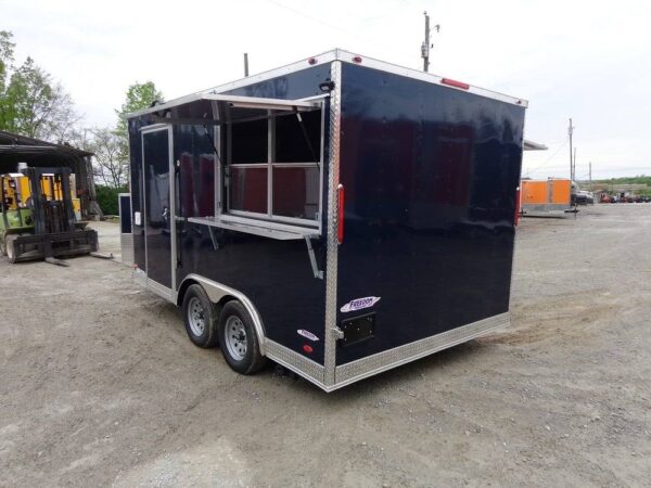 8.5' x 14' Enclosed Indigo Blue Concession Food Trailer - Image 14