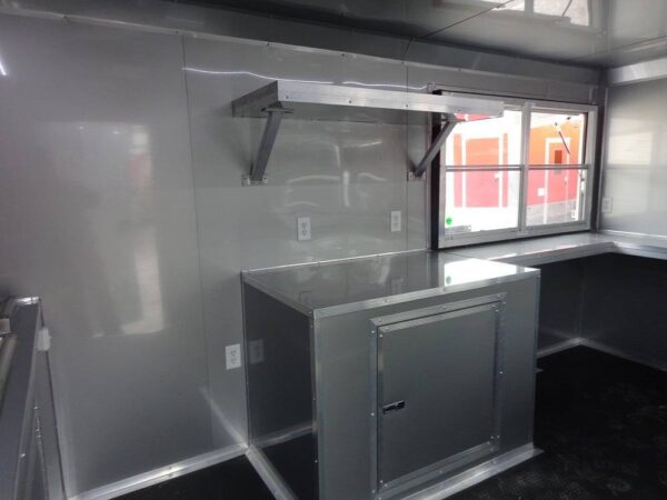 8.5' x 14' Enclosed Indigo Blue Concession Food Trailer - Image 24