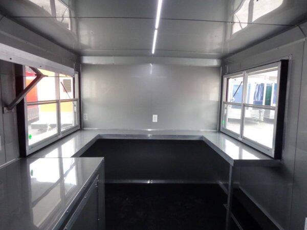 8.5' x 14' Enclosed Indigo Blue Concession Food Trailer - Image 16
