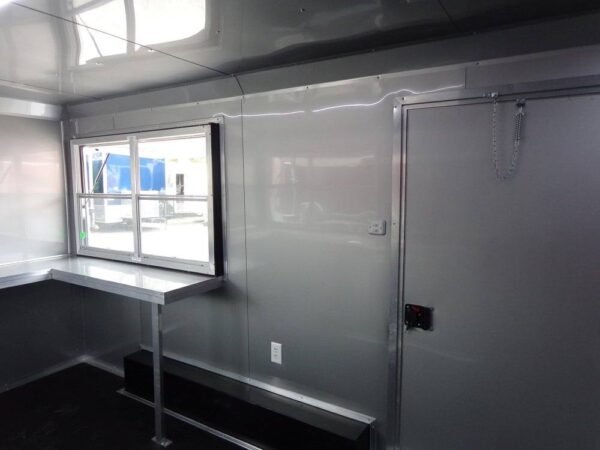 8.5' x 14' Enclosed Indigo Blue Concession Food Trailer - Image 10