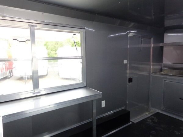 8.5' x 14' Enclosed Indigo Blue Concession Food Trailer - Image 26