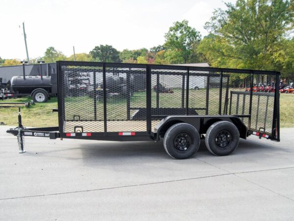 6.4x14 Dovetail Utility Trailer 4ft Mesh (2) 3500lb Axles - Image 7