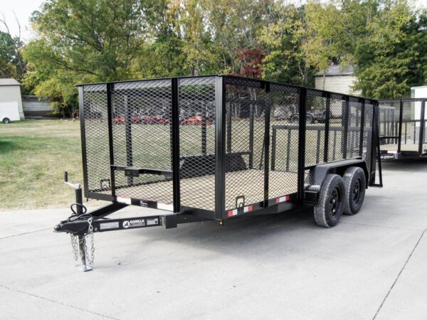 6.4x14 Dovetail Utility Trailer 4ft Mesh (2) 3500lb Axles - Image 8