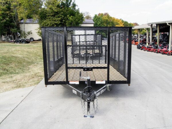 6.4x14 Dovetail Utility Trailer 4ft Mesh (2) 3500lb Axles - Image 2
