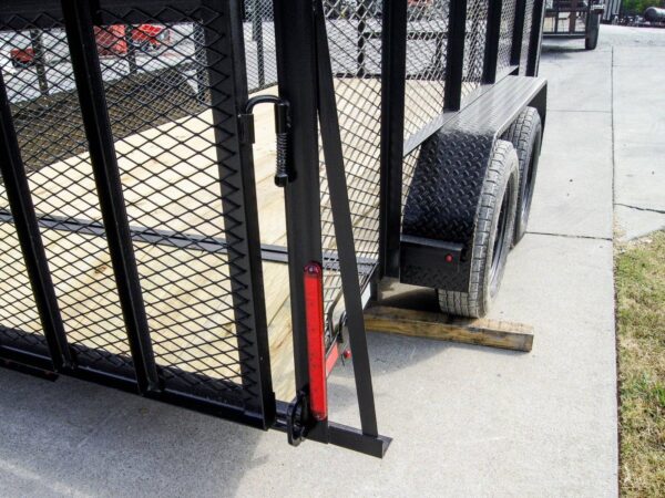 6.4x14 Dovetail Utility Trailer 4ft Mesh (2) 3500lb Axles - Image 13
