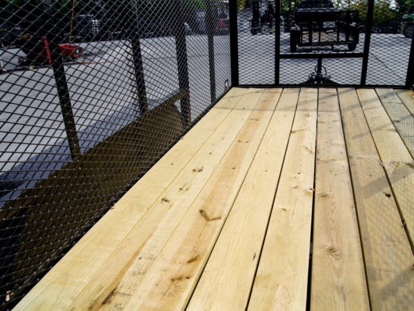 6.4x14 Dovetail Utility Trailer 4ft Mesh (2) 3500lb Axles - Image 14