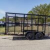 6.4' X 14' Tandem Axle Straight Utility Trailer - Mesh 6' Sides - Image 2