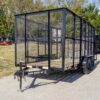 6.4' X 14' Tandem Axle Straight Utility Trailer - Mesh 6' Sides - Image 3