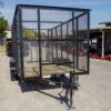 6.4' X 14' Tandem Axle Straight Utility Trailer - Mesh 6' Sides - Image 4