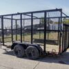 6.4' X 14' Tandem Axle Straight Utility Trailer - Mesh 6' Sides - Image 8