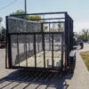 6.4' X 14' Tandem Axle Straight Utility Trailer - Mesh 6' Sides - Image 9