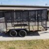 6.4' X 14' Tandem Axle Straight Utility Trailer - Mesh 6' Sides - Image 10