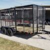 6.4' X 14' Tandem Axle Straight Utility Trailer - Mesh 6' Sides - Image 11