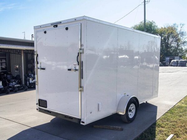 6x14 White Slant Top V-Nose Enclosed Trailer 3,500lb Axle - Image 5