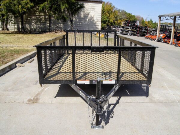 6.4x12 Dovetail Utility Trailer 2ft Mesh Side 3,500lb Axle - Image 2