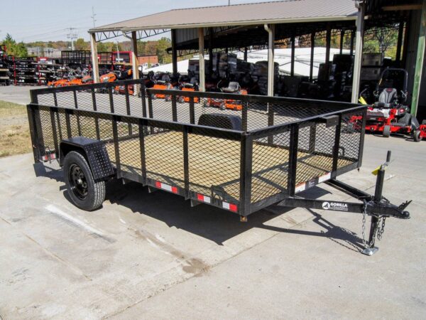 6.4x12 Dovetail Utility Trailer 2ft Mesh Side 3,500lb Axle - Image 8