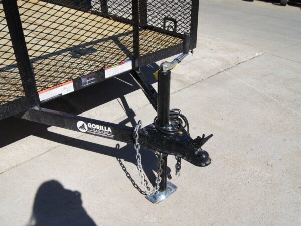 6.4x12 Dovetail Utility Trailer 2ft Mesh Side 3,500lb Axle - Image 10