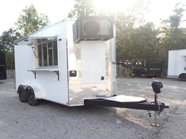 7' X 14' White Concession Trailer Food Event Catering - Image 21