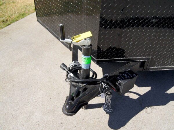 7x14 Enclosed Trailer White V-Nose Blackout Package (2) 3,500lb Axles - Image 9