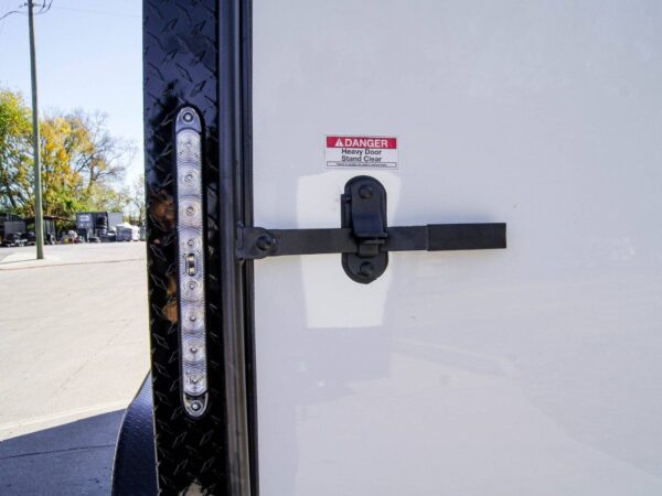 7x14 Enclosed Trailer White V-Nose Blackout Package (2) 3,500lb Axles - Image 11