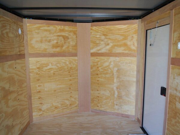 7x14 Enclosed Trailer White V-Nose Blackout Package (2) 3,500lb Axles - Image 15
