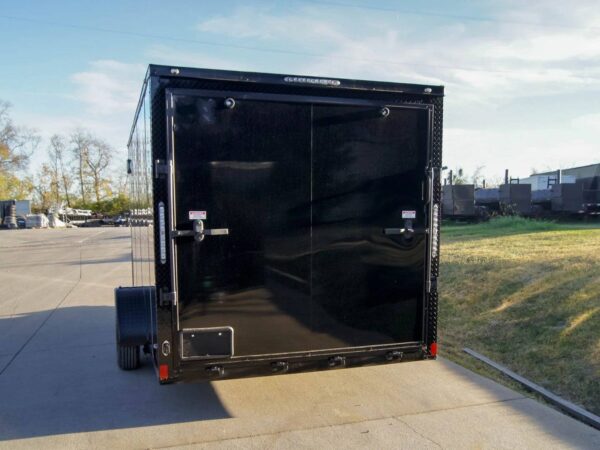7x14 Enclosed Trailer Black V-Nose Blackout Package 3,500lb Axle Storage - Image 4