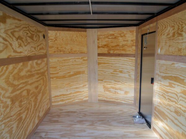 7x14 Enclosed Trailer Black V-Nose Blackout Package 3,500lb Axle Storage - Image 13