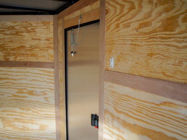 7x14 Enclosed Trailer Black V-Nose Blackout Package 3,500lb Axle Storage - Image 16
