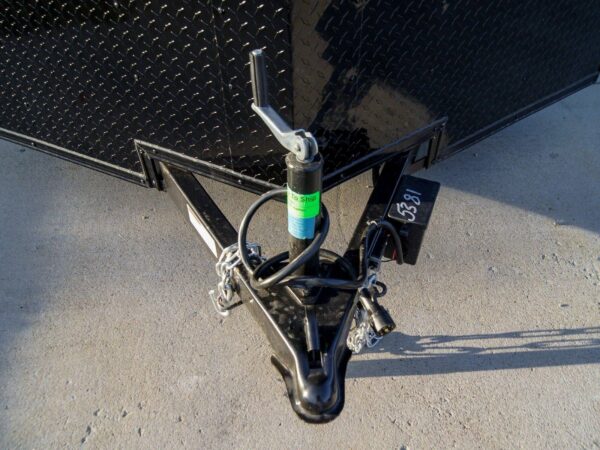 7x14 Enclosed Trailer Black V-Nose Blackout Package Storage (2) 3,500lb Axles - Image 7