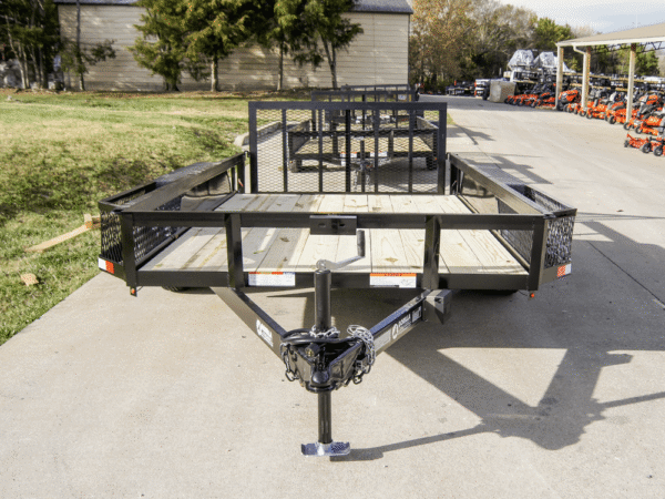 6.4x12 Dovetail Utility Trailer with Side Baskets (2) 3500lb Axles - Image 4