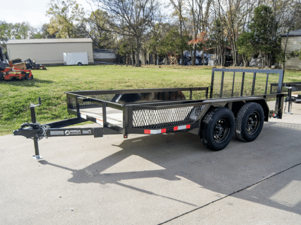 6.4x12 Dovetail Utility Trailer with Side Baskets (2) 3500lb Axles - Image 5