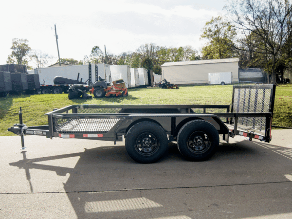 6.4x12 Dovetail Utility Trailer with Side Baskets (2) 3500lb Axles - Image 6