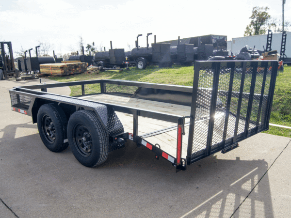 6.4x12 Dovetail Utility Trailer with Side Baskets (2) 3500lb Axles - Image 7